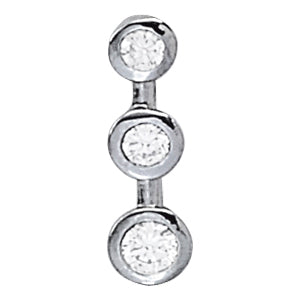 14K White Gold 0.35ctw Round Diamond Pendant