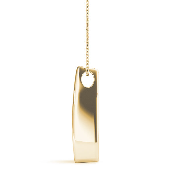 14K Yellow Gold 3-Stone Diamond Pendant