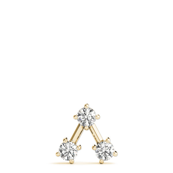 18K Yellow Gold 3-Stone Diamond Pendant