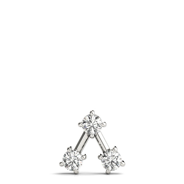 White Gold 3-Stone Lab Diamond Pendant
