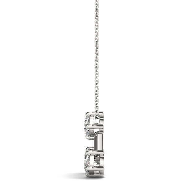White Platinum 3-Stone Lab Diamond Pendant