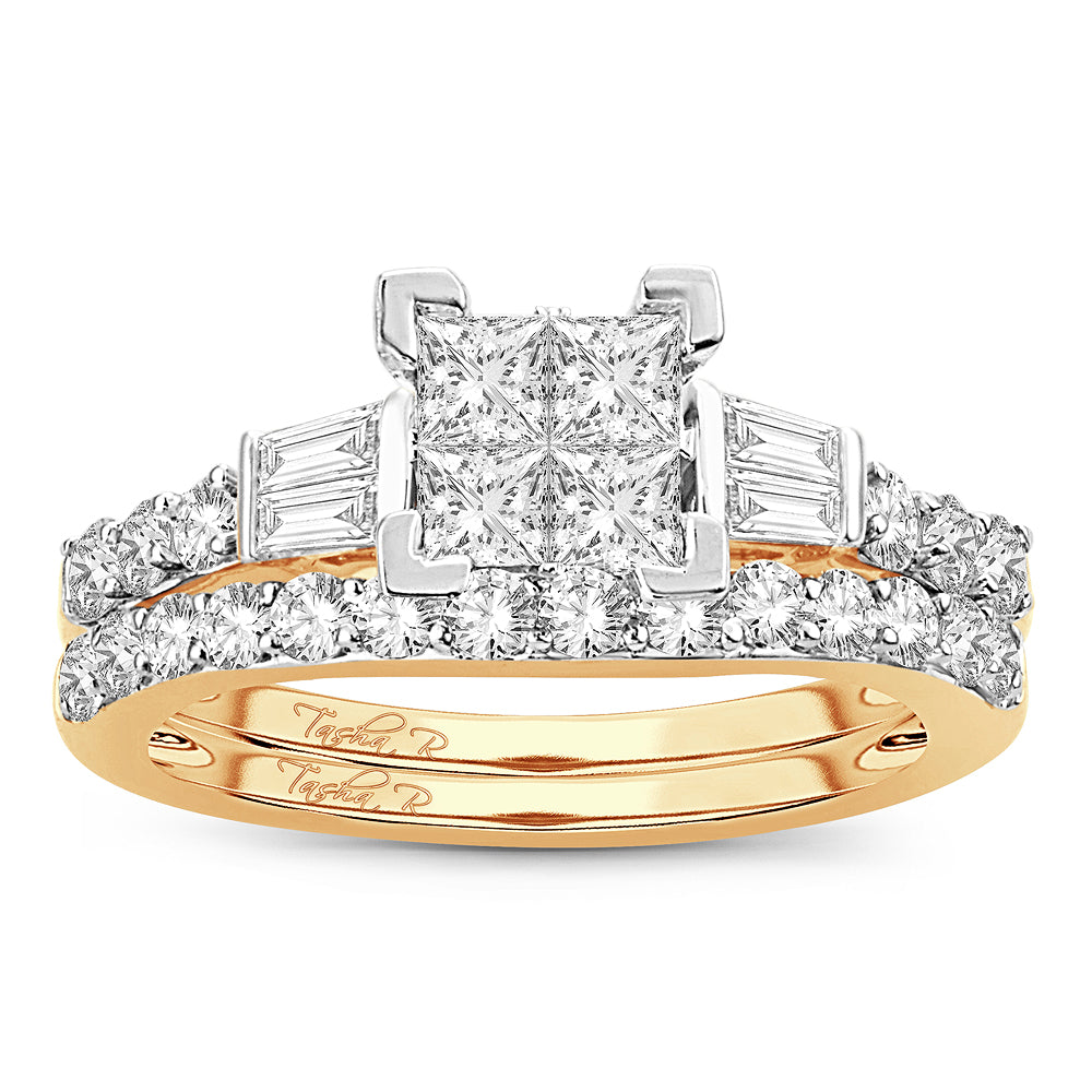 14K Yellow Gold Lab-Grown 1.50CT Diamond Bridal Ring