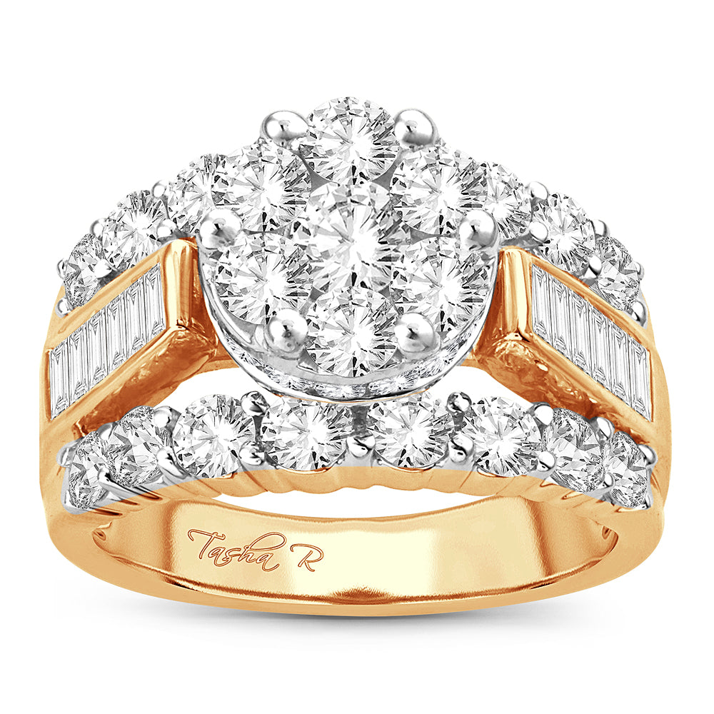 Brilliant 14K Yellow Gold Lab Diamond Engagement Ring (3CT)