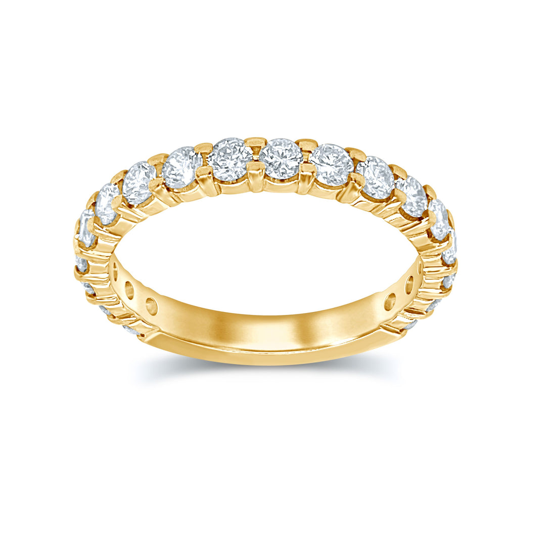 14K Yellow Gold Multi-Diamond Ladies Wedding Band