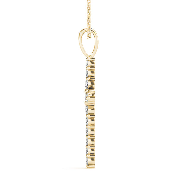 18K Yellow Gold Diamond Fashion Pendant