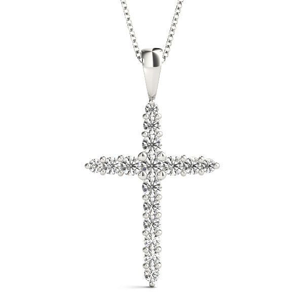 Platinum Diamond Religious Cross Pendant