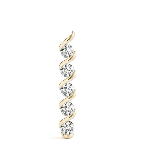 Yellow Gold 5-Diamond Cluster Pendant
