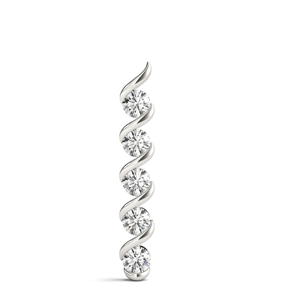 Platinum White Gold 1.0 CTW Lab Diamond Pendant