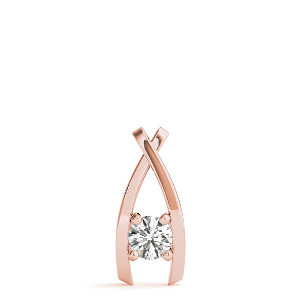 Rose Gold Lab Diamond Solitaire Pendant 0.33ct