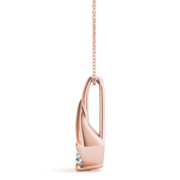 Rose Gold 0.33CT Lab Diamond Solitaire Pendant