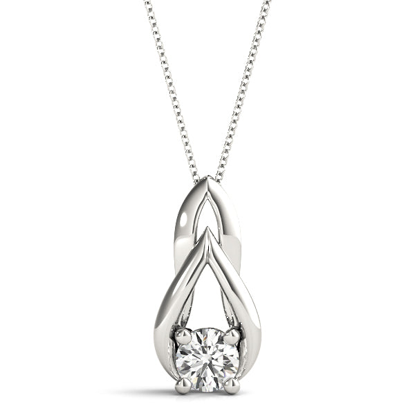 0.33ct Lab Diamond Platinum Solitaire Pendant