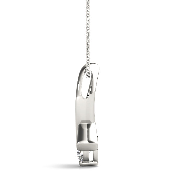 14K White Gold 0.35CT Lab Diamond Pendant