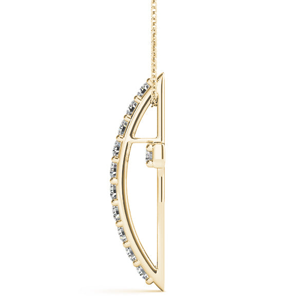 Diamond Religious Cross Pendant - 14K Yellow Gold