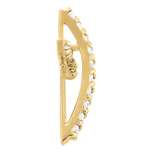White Platinum Diamond Religious Cross Pendant