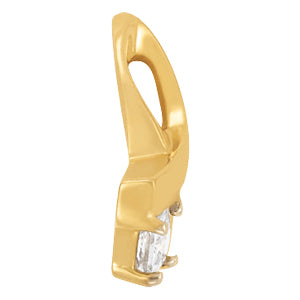 0.32ct Square Diamond Platinum Pendant