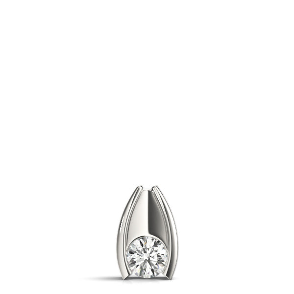 White Platinum 0.33ct Lab Diamond Solitaire Pendant