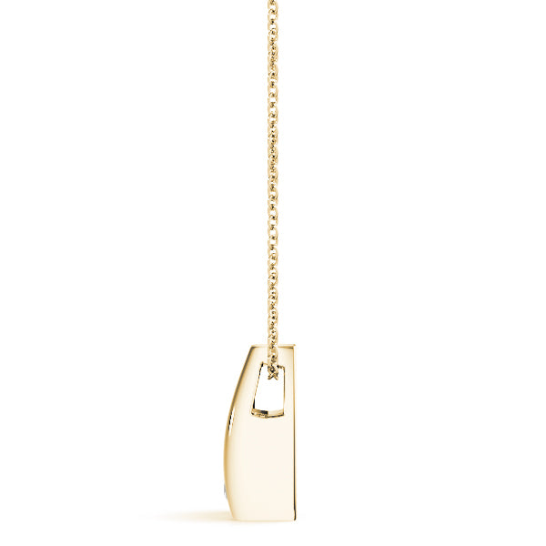 18K Yellow Gold Diamond Solitaire Pendant