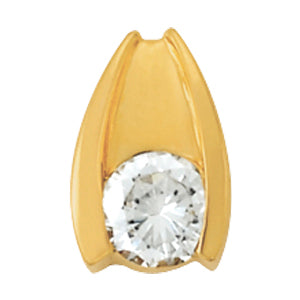 Platinum 1/3 CT Round Diamond Solitaire Pendant