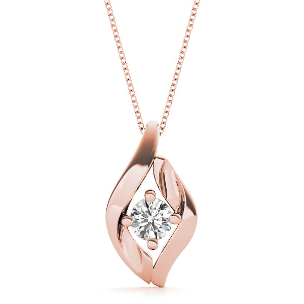 Rose Gold Lab Diamond Solitaire Pendant