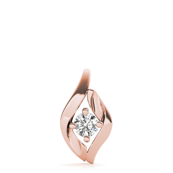 Rose Gold Lab Diamond Solitaire Pendant