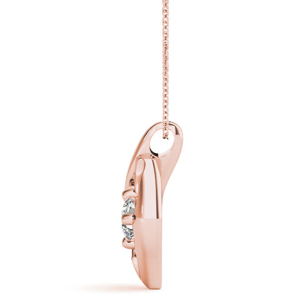Rose Gold 0.33CT Lab Diamond Solitaire Pendant