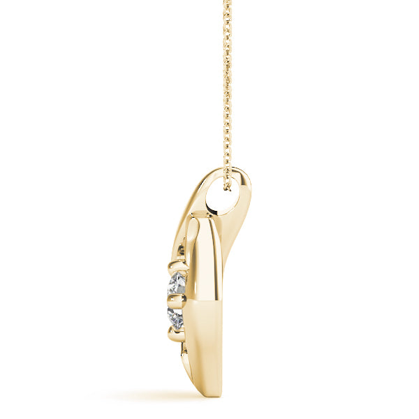 18K Yellow Gold Lab Diamond Solitaire Pendant