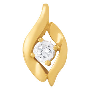 Platinum 1/3 CT Round Diamond Solitaire Pendant
