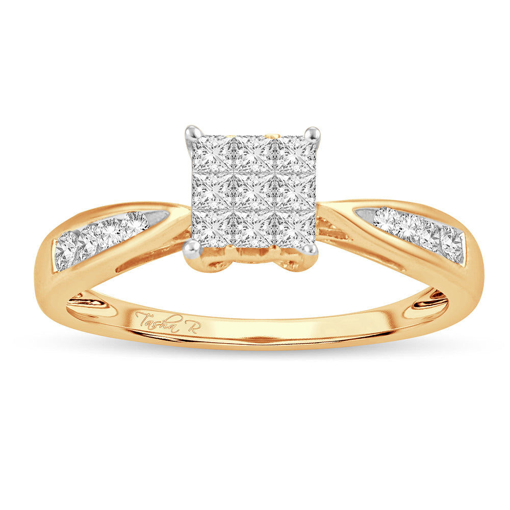 Romantic 14k Rose Gold Lab Diamond Promise Ring