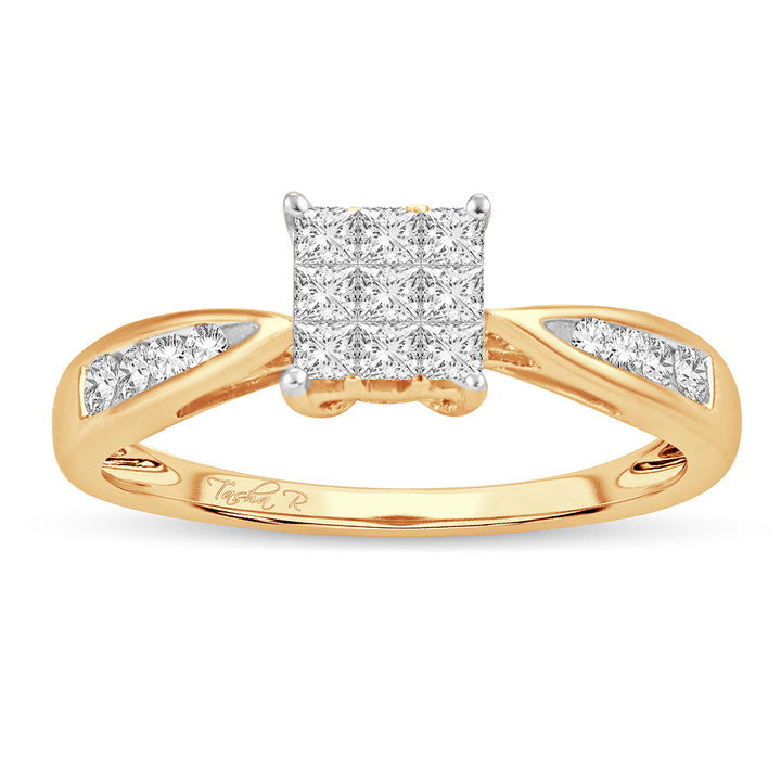 Romantic 14k Rose Gold Lab Diamond Promise Ring