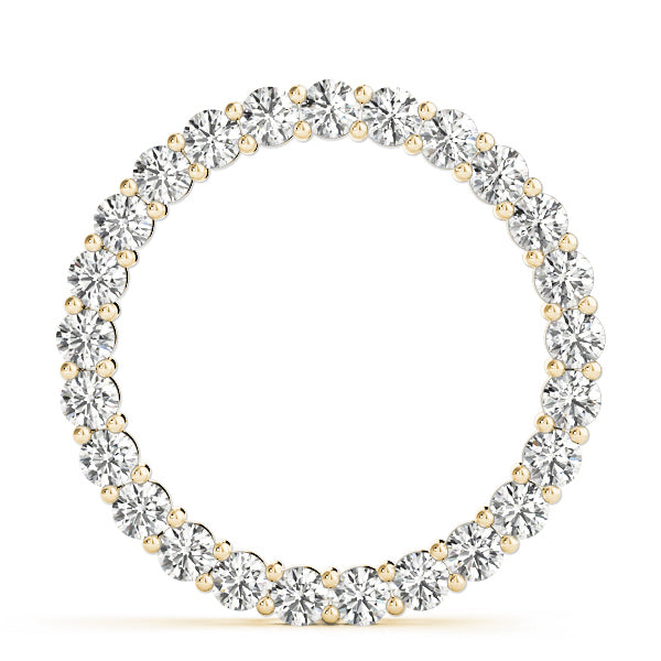 14K Yellow Gold Lab Diamond Circle Pendant