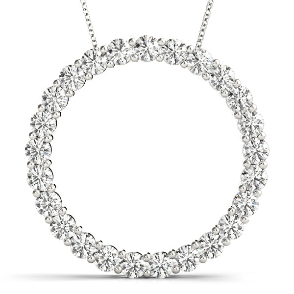 Platinum Diamond Circle Pendant