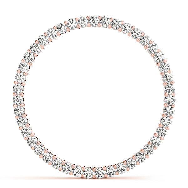 Rose Gold Lab Diamond Circle Pendant