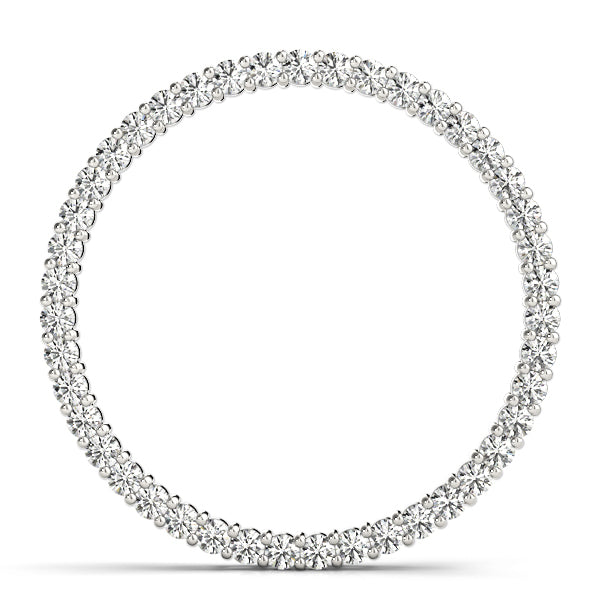 White Gold Lab Diamond Circle Pendant