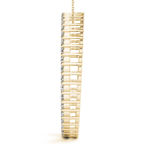 18K Yellow Gold Diamond Circle Pendant