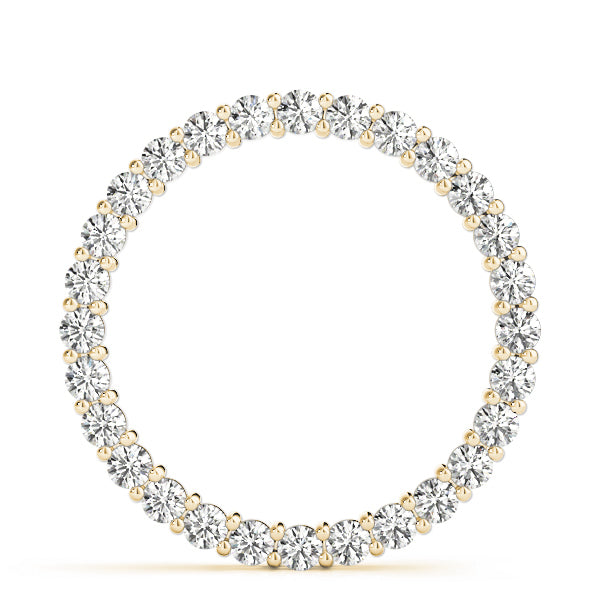 18K Yellow Gold Diamond Circle Pendant