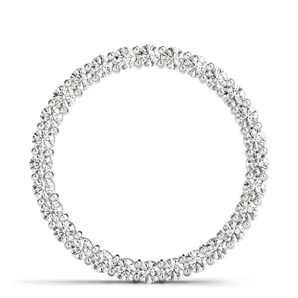18K White Gold Lab Diamond Circle Pendant