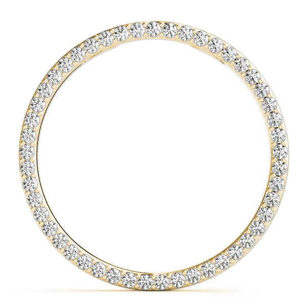 Brilliant 18K Yellow Gold Multi-Diamond Circle Pendant