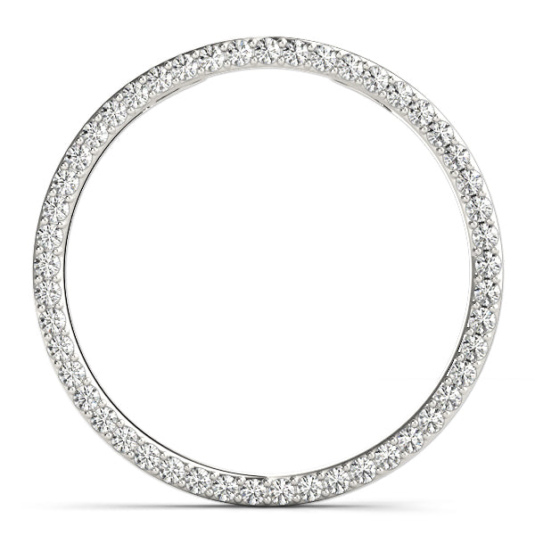 White Platinum 49-Diamond Circle Pendant