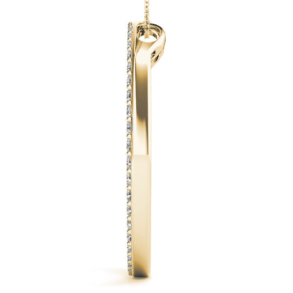 Brilliant 18K Yellow Gold Multi-Diamond Circle Pendant