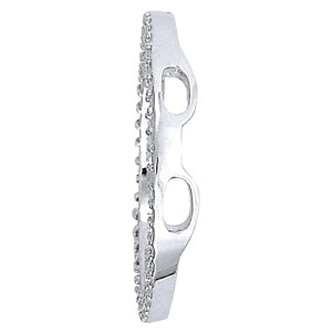 18K White Gold Diamond Circle Pendant