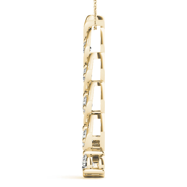 18K Yellow Gold 1 ct Diamond Journey Pendant