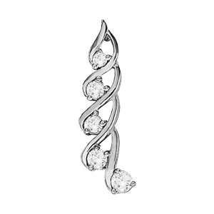 18K White Gold 1 ct Diamond Journey Pendant