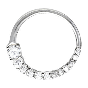 18K White Gold Diamond Journey Pendant