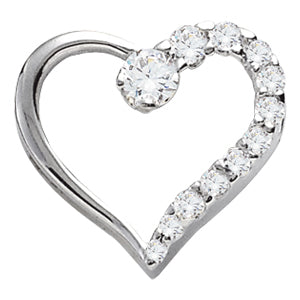 Platinum 1 CT Diamond Round Fashion Pendant