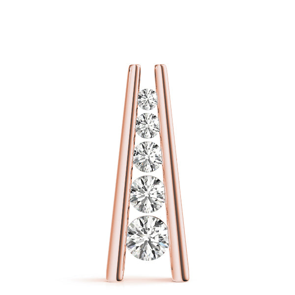 14K Rose Gold Lab Diamond Journey Pendant