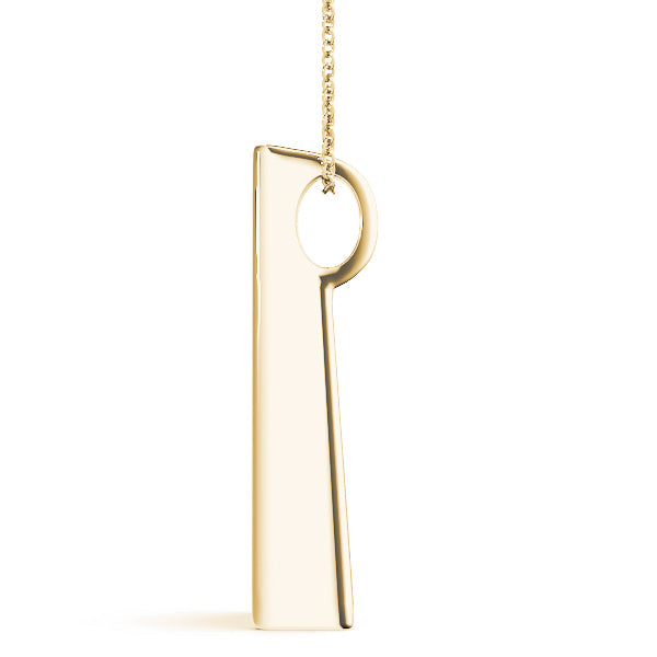 18K Yellow Gold Round Diamond Journey Pendant