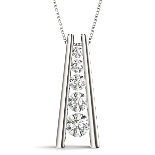 Platinum Diamond Journey Pendant