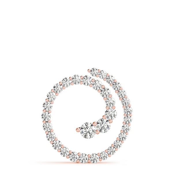 14K Rose Gold Lab Diamond Journey Pendant