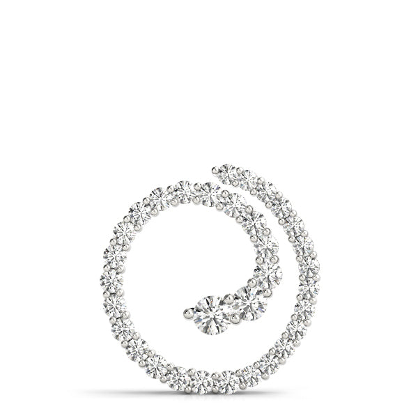 18K White Gold Lab Diamond Journey Pendant