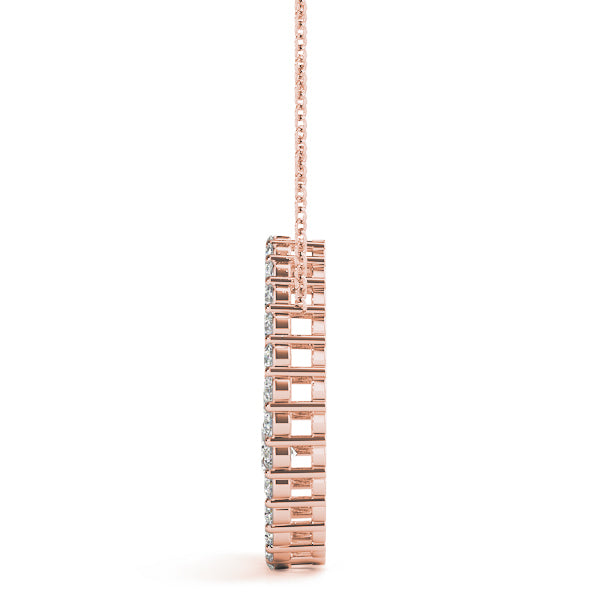 14K Rose Gold Lab Diamond Journey Pendant